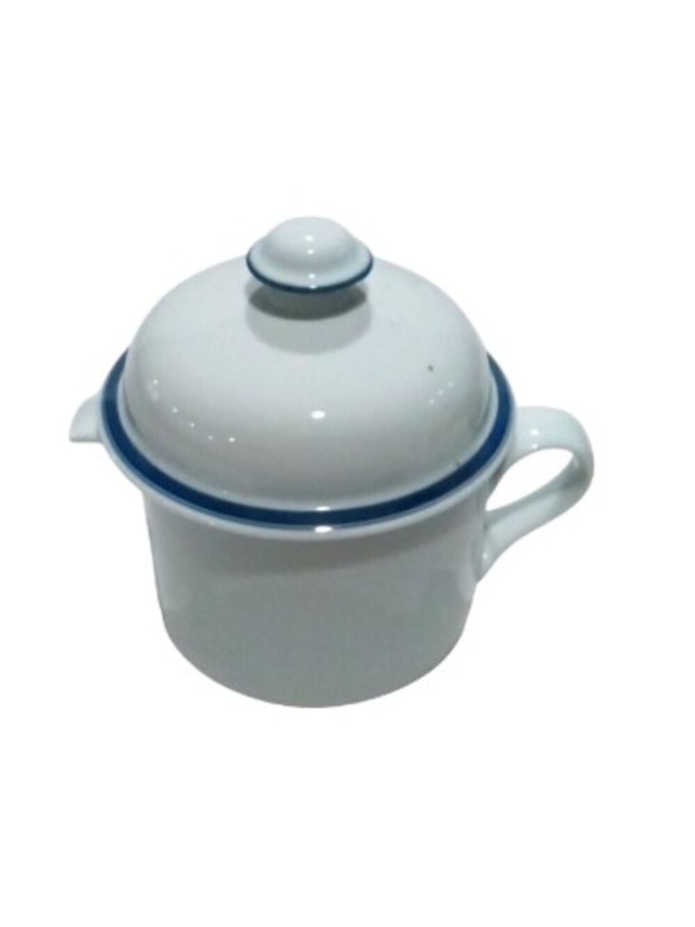Dansk Bistro Christianshavn Blue Covered Creamer Ovenproof Stoneware Farmhouse